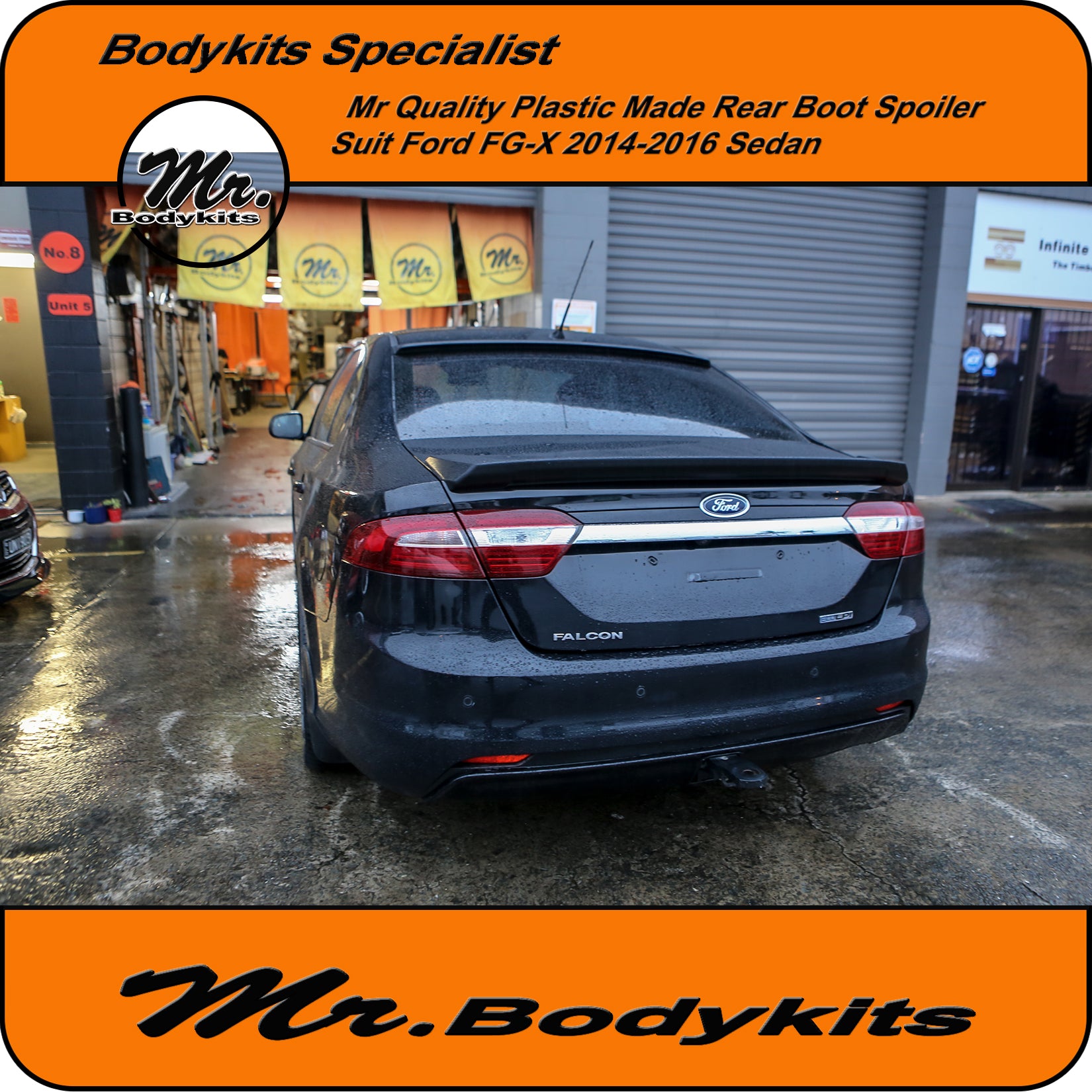 Mr Plastic Made Rear Boot Spoiler Wing Bobtail For Ford Falcon FGX/ FG