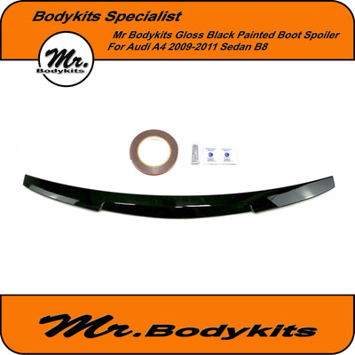 Mr. Bodykits Gloss Black Painted Rear Spoiler Wing For Audi A4 2008-2011 Sedan B8