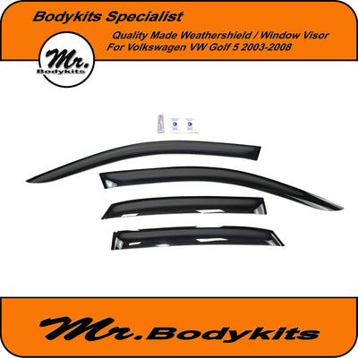 Mr Bodykits Quality Made Weathershield Window Visor For Volkswagen Golf 5 VW 2003-2008