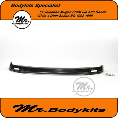 PP Injection Plastic Mugen Front Lip Suit Honda Civic 4 Door Sedan EG 1992-1995