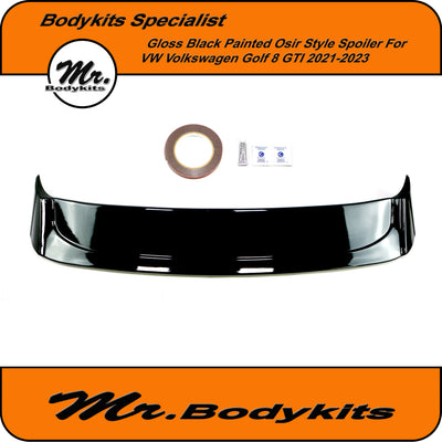 Mr. Gloss Black Osir Style Rear Spoiler Wing For Volkswagen VW Golf 8, 2021-2024