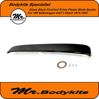 Gloss Black Finished R Line Style Rear Boot Spoiler Wing For VW Volkswagen Golf 1, 74-83