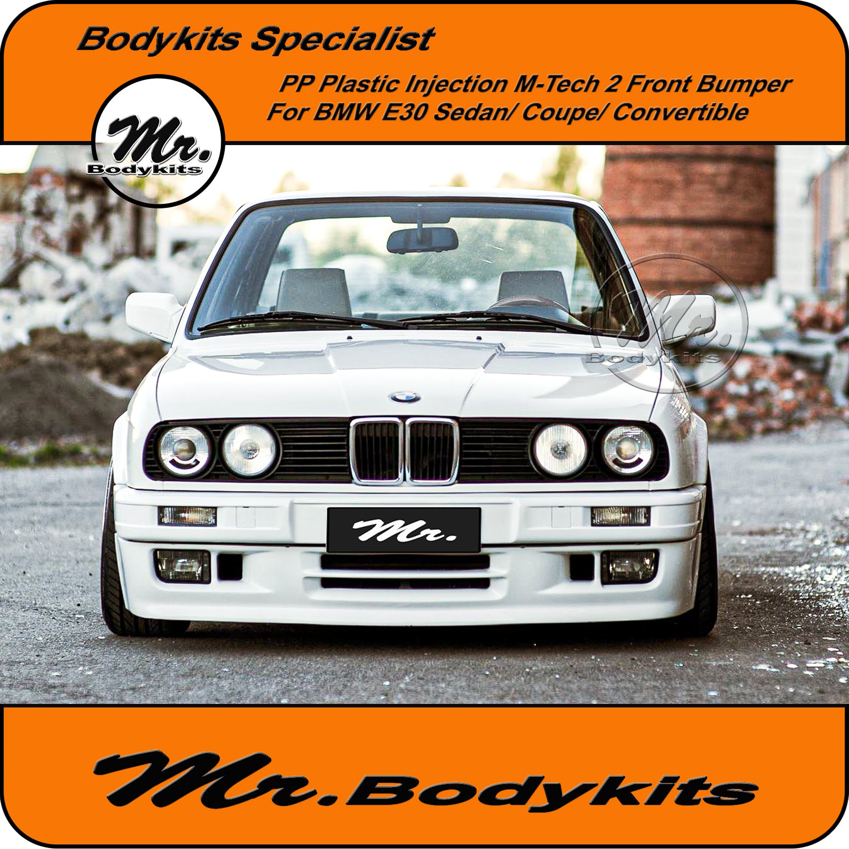 BMW E30 M-Tech 2 Style Complete Front Bumper For Sedan / Coupe / Conve ...