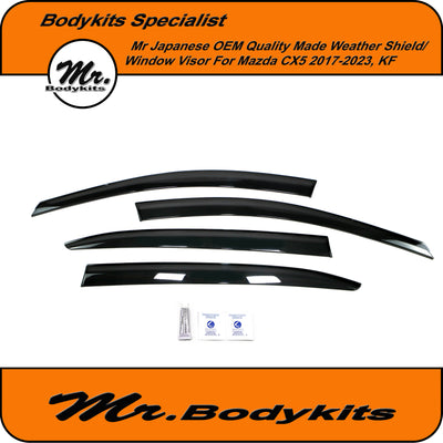 Japanese OEM Quality Weathershield Window Visor For Mazda CX-5/CX5 2017-2023, KF series