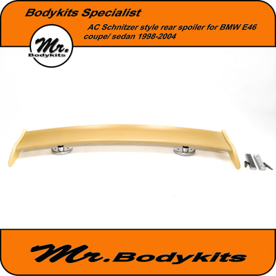 Mr Bodykits AC Schnitzer style rear spoiler Wing for BMW E46 Coupe/ Sedan 98-04