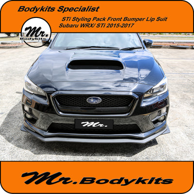 STi Styling Pack Front Bumper Lip Suit 2015-2017 Subaru WRX/STi with fitting kit