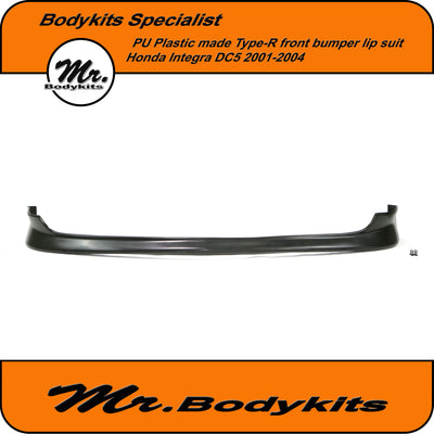 Plastic Type-R Style Front Bumper Lip Suits DC5 Honda Intergra 2001-2004 Models