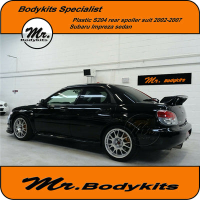 Subaru Impreza GD Plastic S204 Style Rear Boot Spoiler Suit 2001-2007 Sedan