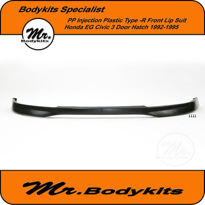 PP Injection Plastic Type-R Front Lip Suit Honda Civic 3 Door Hatch EG 1992-1995
