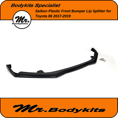 Seibon Style Plastic Front Bumper Splitter Lip For Toyota 86 2017-2020