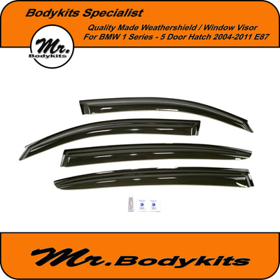 Mr Bodykits Quality Weathershield Window Visor For BMW 1 Series Hatch 2004-2011 E87