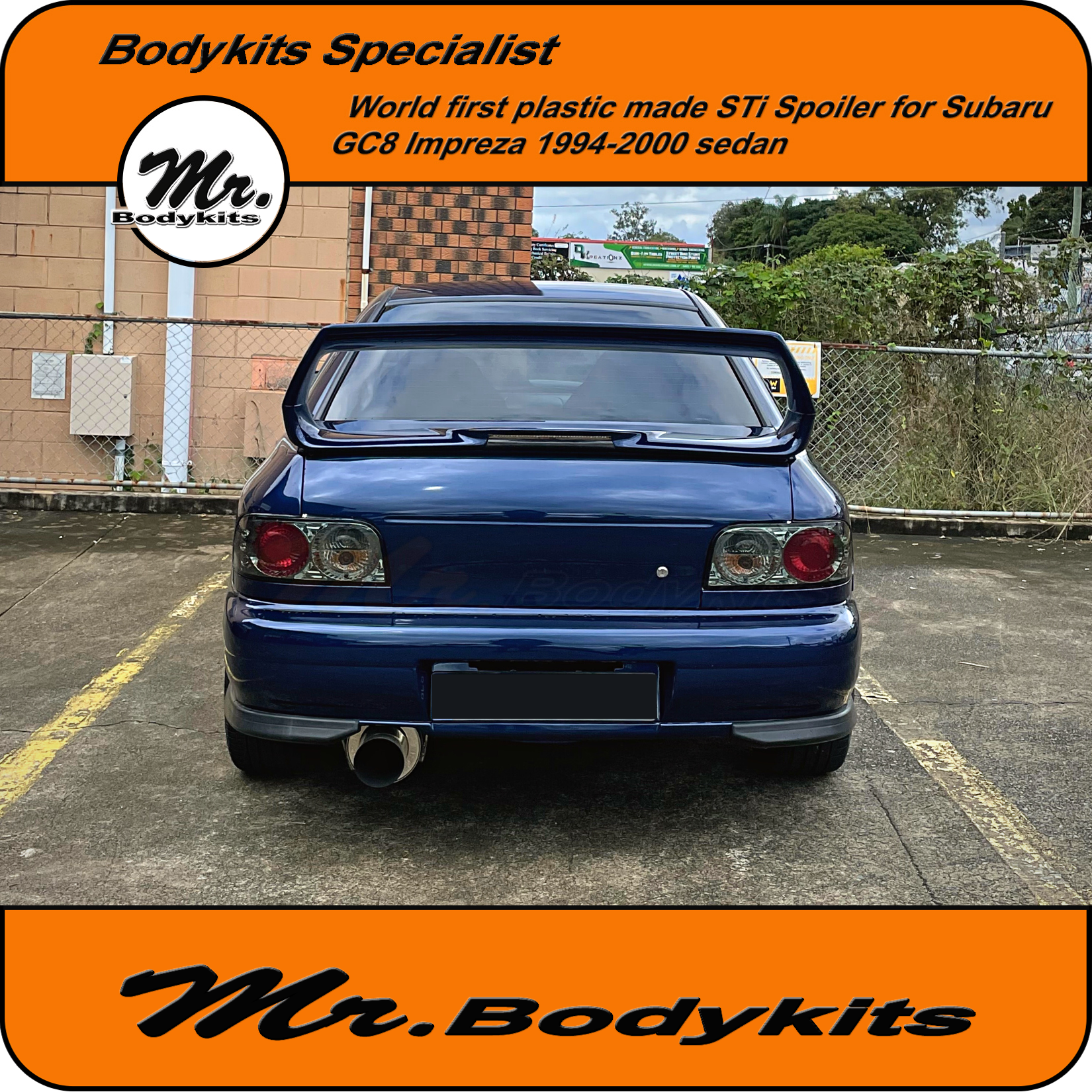 Subaru Impreza WRX GC8 STi Style Plastic Boot Spoiler Wing