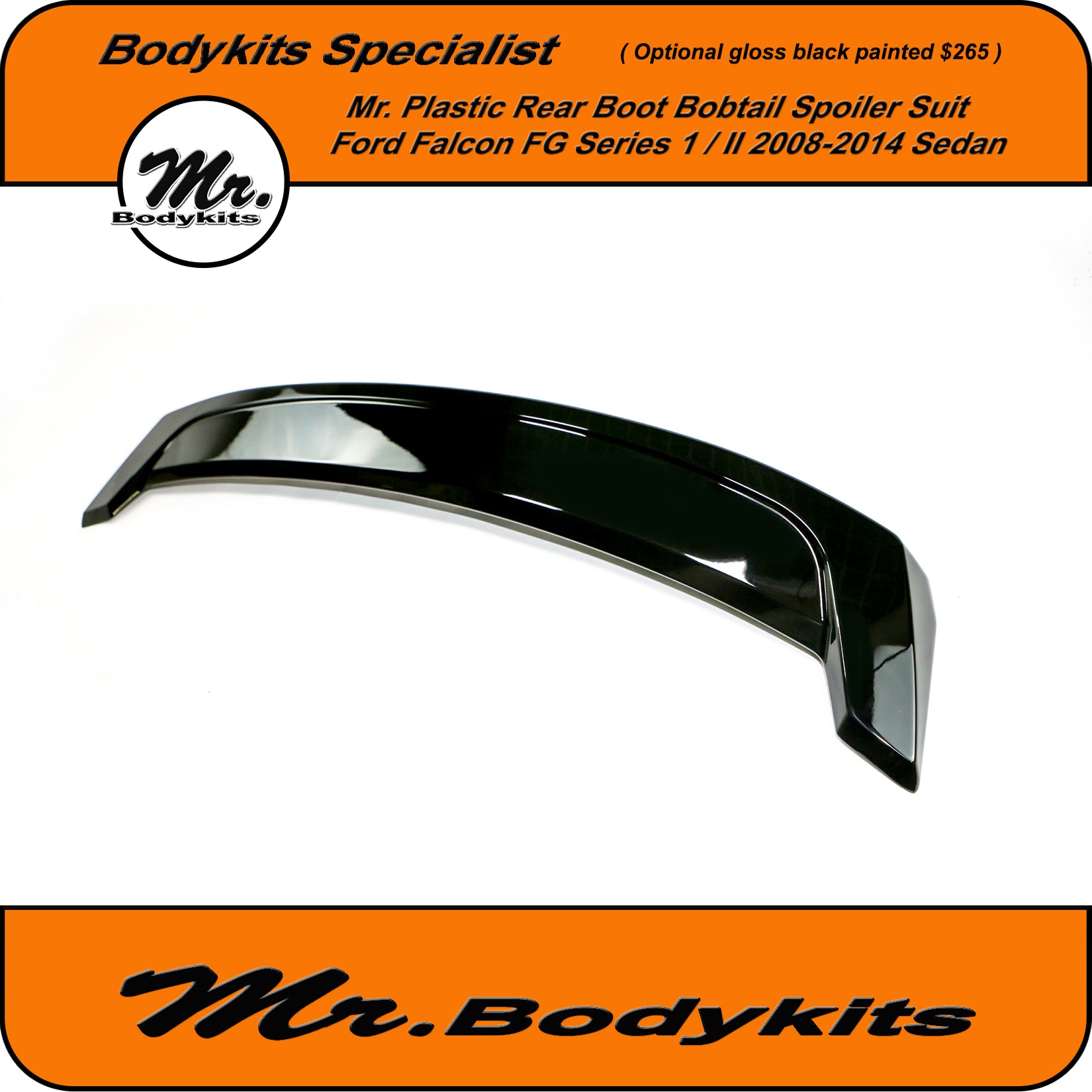 Plastic Rear Boot Spoiler For Ford FG Falcon XR6 / XR8 / XT / G6 / G6E ...