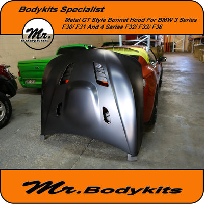 Metal GT Style Hump Bonnet Hood For BMW 3 Series F30/F31 and 4 Series F32/ F33/ F36 (Local Pickup Only)