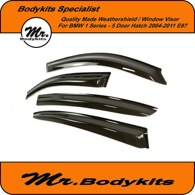 Mr Bodykits Quality Weathershield Window Visor For BMW 1 Series Hatch 2004-2011 E87