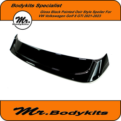 Mr. Gloss Black Osir Style Rear Spoiler Wing For Volkswagen VW Golf 8, 2021-2024