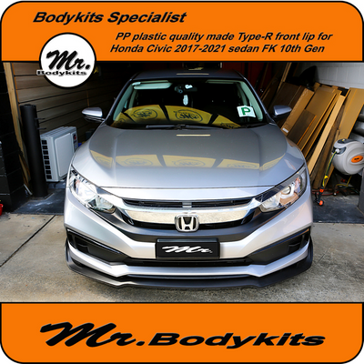 Quality Made PP Injection Plastic Type-R Front Lip for Honda Civic FC/FK Sedan 16-21