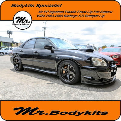 Mr PP Injection Plastic Front Lip Splitter For Subaru WRX STi 2003-2005 Bumper Blob Eye