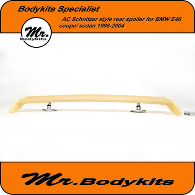 Mr Bodykits AC Schnitzer style rear spoiler Wing for BMW E46 Coupe/ Sedan 98-04