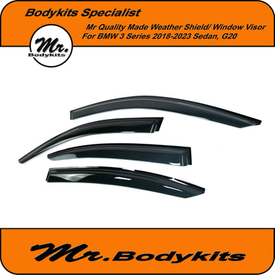 Mr Bodykits Quality Weathershield Window Visor For BMW 3 Series Sedan 2018-2025, G20 & G20 LCI