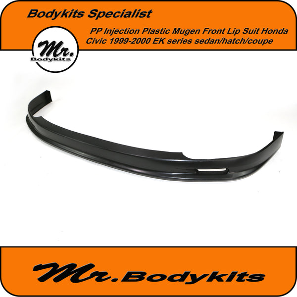CT Auto Parts Type R Style Front Bumper Lip - 99-00 Honda Civic EK Hatch/Sedan - ABS Plastic, Self-Adhesive - Taiwan