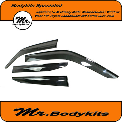 Japanese OEM Quality Weathershield Window Visor For Toyota Landcruiser 300, 2021-2023