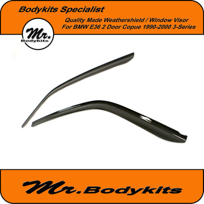 Mr Bodykits Quality Weathershield Window Visor For BMW E36 Coupe 1990-2000