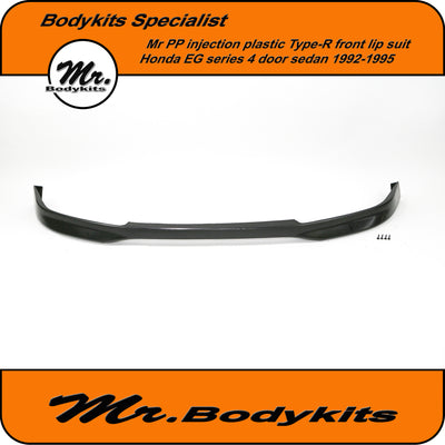 PP Injection Plastic Type-R Front Lip Suit Honda Civic 4 Door Sedan EG 1992-1995