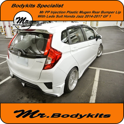 Honda Jazz GF / GK Plastic Mugen Style Rear Bumper Lip Suit 2014-2017 (Pre-facelift)