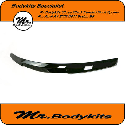 Mr. Bodykits Gloss Black Painted Rear Spoiler Wing For Audi A4 2008-2011 Sedan B8