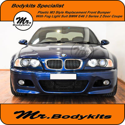 PP Plastic Replacement Front Bumper Suit BMW E46 Genuine M3 1998-2006