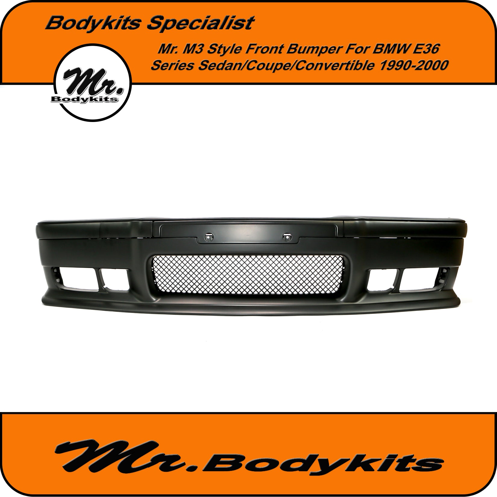 Mr. Bodykits M3 Style Front Bumper For BMW E36 Coupe/Sedan/Convertible - Mr  Bodykits