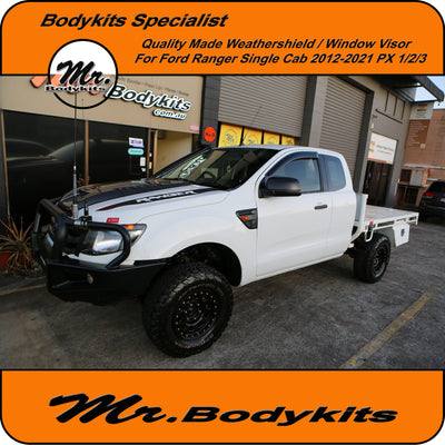 Mr Bodykits Quality Weathershield Window Visor for Ford Ranger Single Cab 2012-2021 PX