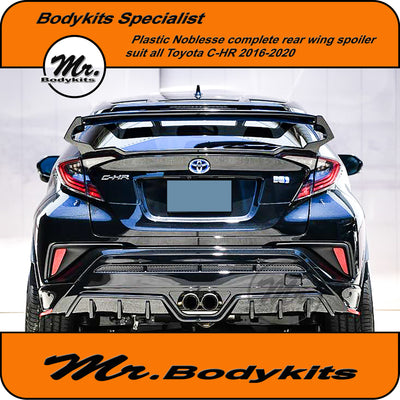 Toyota C-HR Noblesse Style Rear Boot Wing Spoiler Body Kit For CHR 2016-2020 (Pre-Facelift)