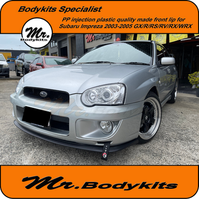 V-Spec Limited PP Injection Front Lip Spoiler- 2003-2005 Subaru Impreza Bumper GD Blob Eye (non-STi)