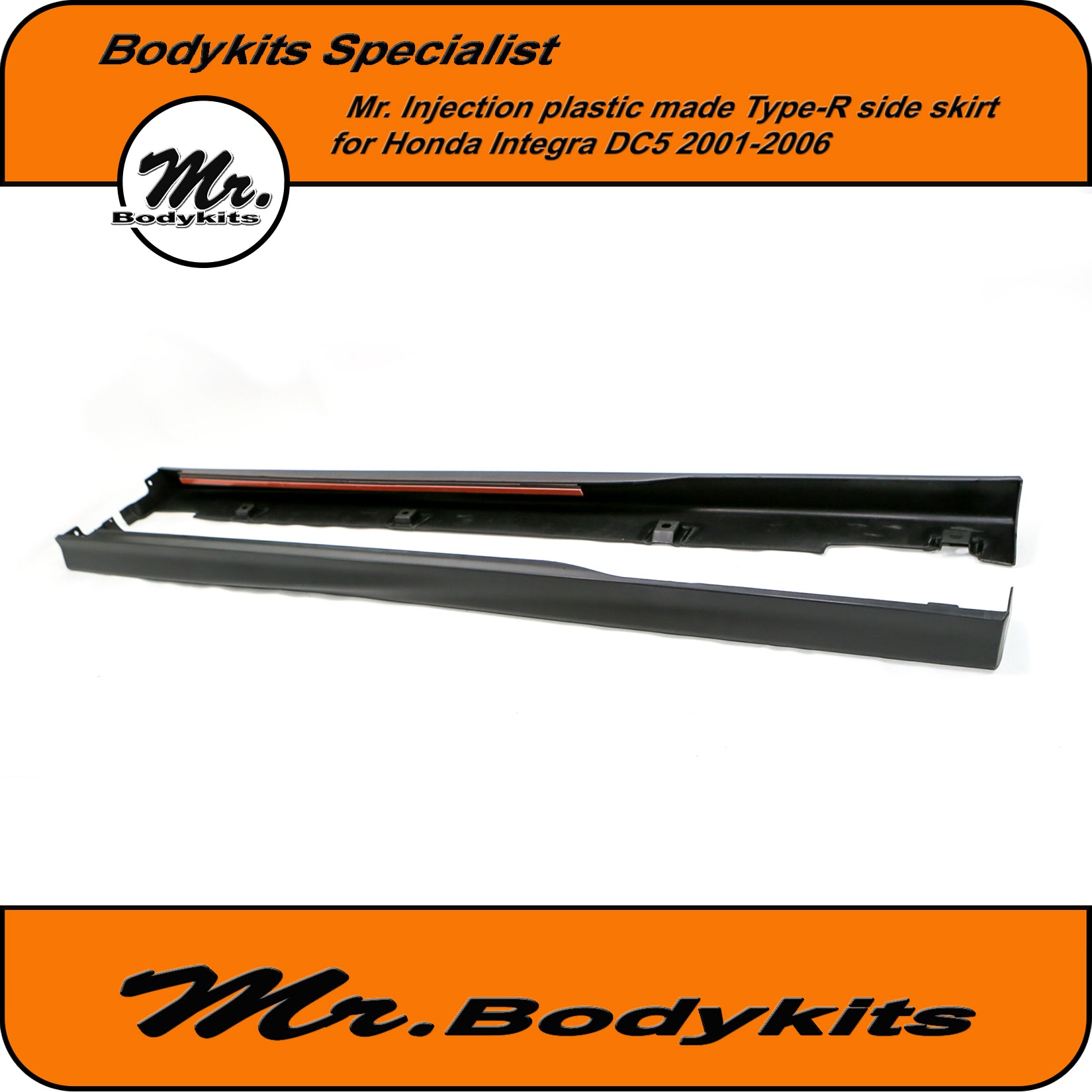 Mr. Bodykits Injection Plastic Made Type-R Side Skirt For All Honda In