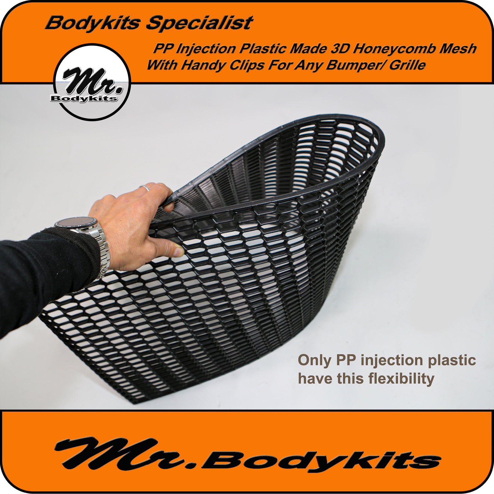 PP Honeycomb Mesh Sheet For All DIY Project on bumpers/ Grille..Etc un - Mr  Bodykits