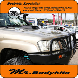 Big Mouth Replacement Bonnet Scoop Fit Nissan Patrol GU Series - Intercooler Intake Scoop by Mr Bodykits