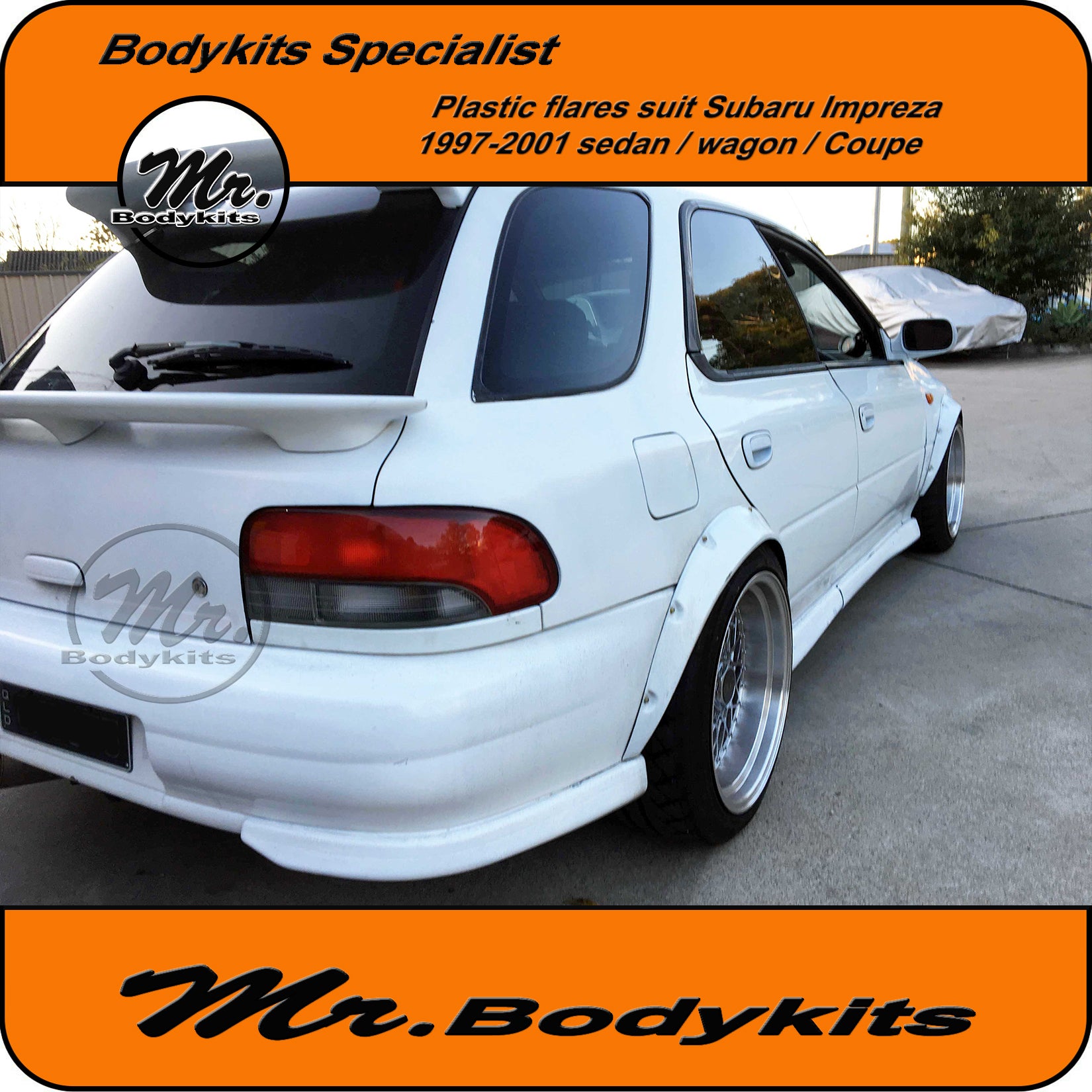 Subaru Impreza GC8/GF8 Sedan/Wagon Fender Guard Wheel Flares (PP Plast ...