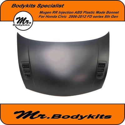 Mugen RR Injection Plastic Vented Bonnet Suit Honda Civic 2006-2012 FD 8th Gen