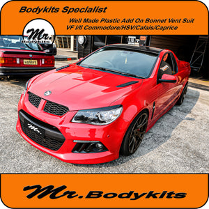 Matte or Gloss Black Bonnet Vent VF GEN-F HSV/Commodore/SS/Calais