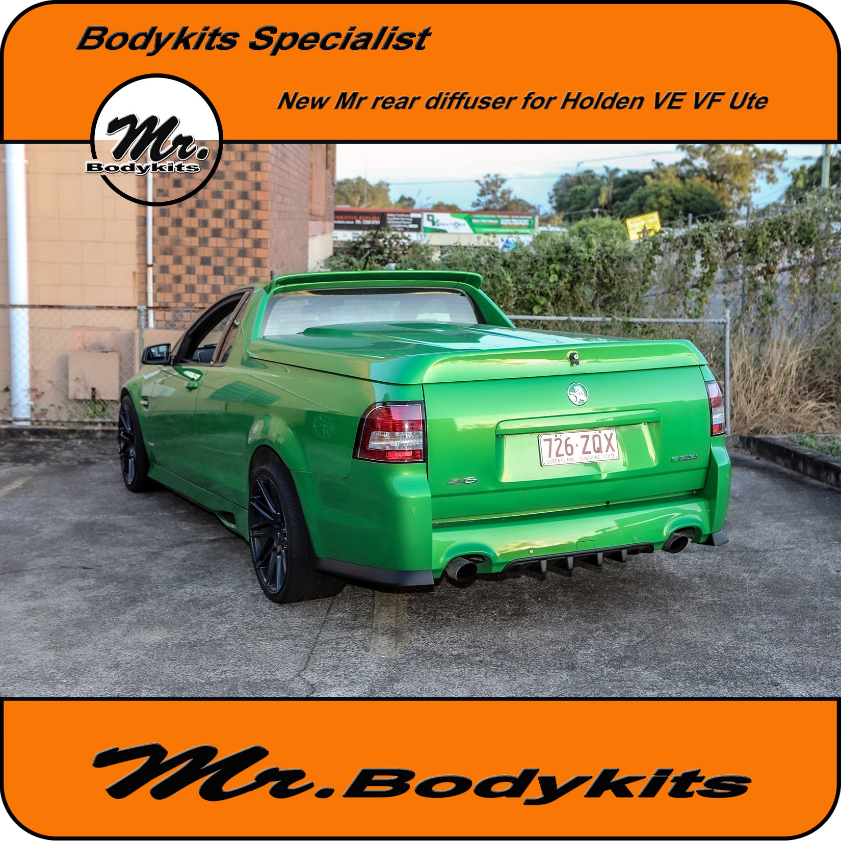 Ve Ss Rear For Holden VE VF Commodore Ute Rear Bumper Diffuser For (SS / SSV / SV ...