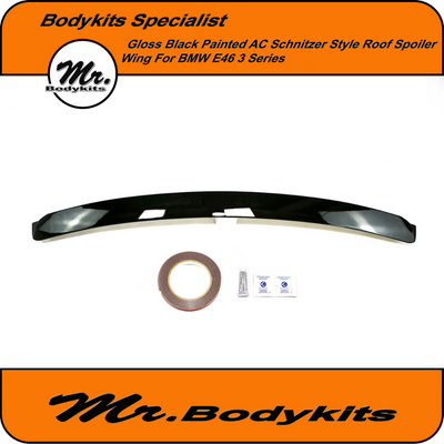 Gloss Black Finished AC Style Rear Roof Spoiler For BMW 3 Series E46 sedan 1999-2006