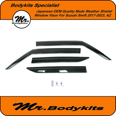 Japanese OEM Quality Made Weathershield Window Visor For Suzuki Swift 2017-2024, AZ