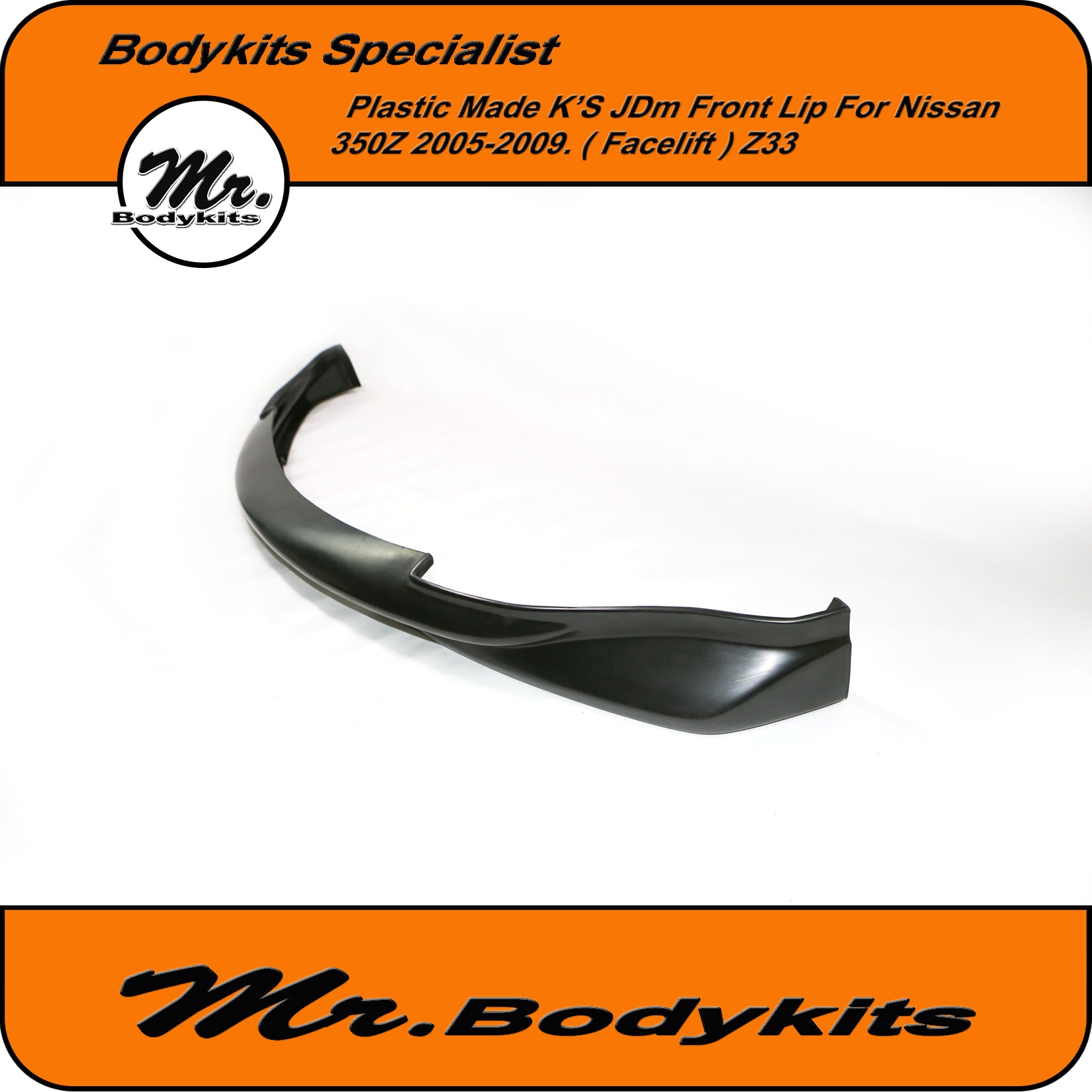 thumbnail image 2 of OEMDIRECT FM Style Front Bumper Splitter Lip For 1992-1995 Honda Civic Coupe/Hatchback 2 of 5