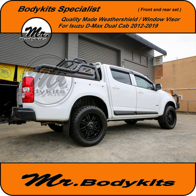 Isuzu D-Max 2012-2019 Quality Made Weathershield Window Visor, Dual Cab Set Of 4