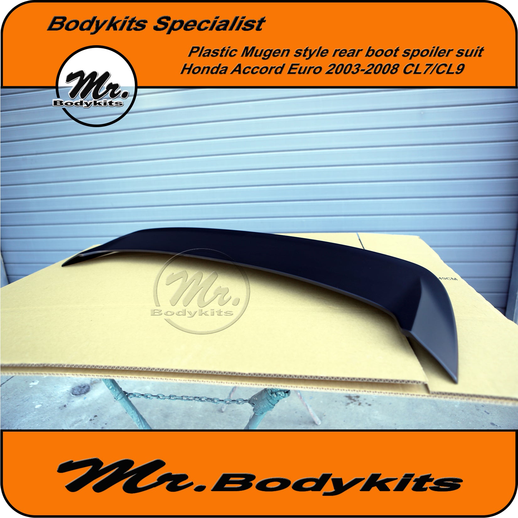 Honda Accord 2008 Rear Bumper Mr. Mugen Style Plastic Rear Boot Spoiler Suit Honda Accord Euro 2003