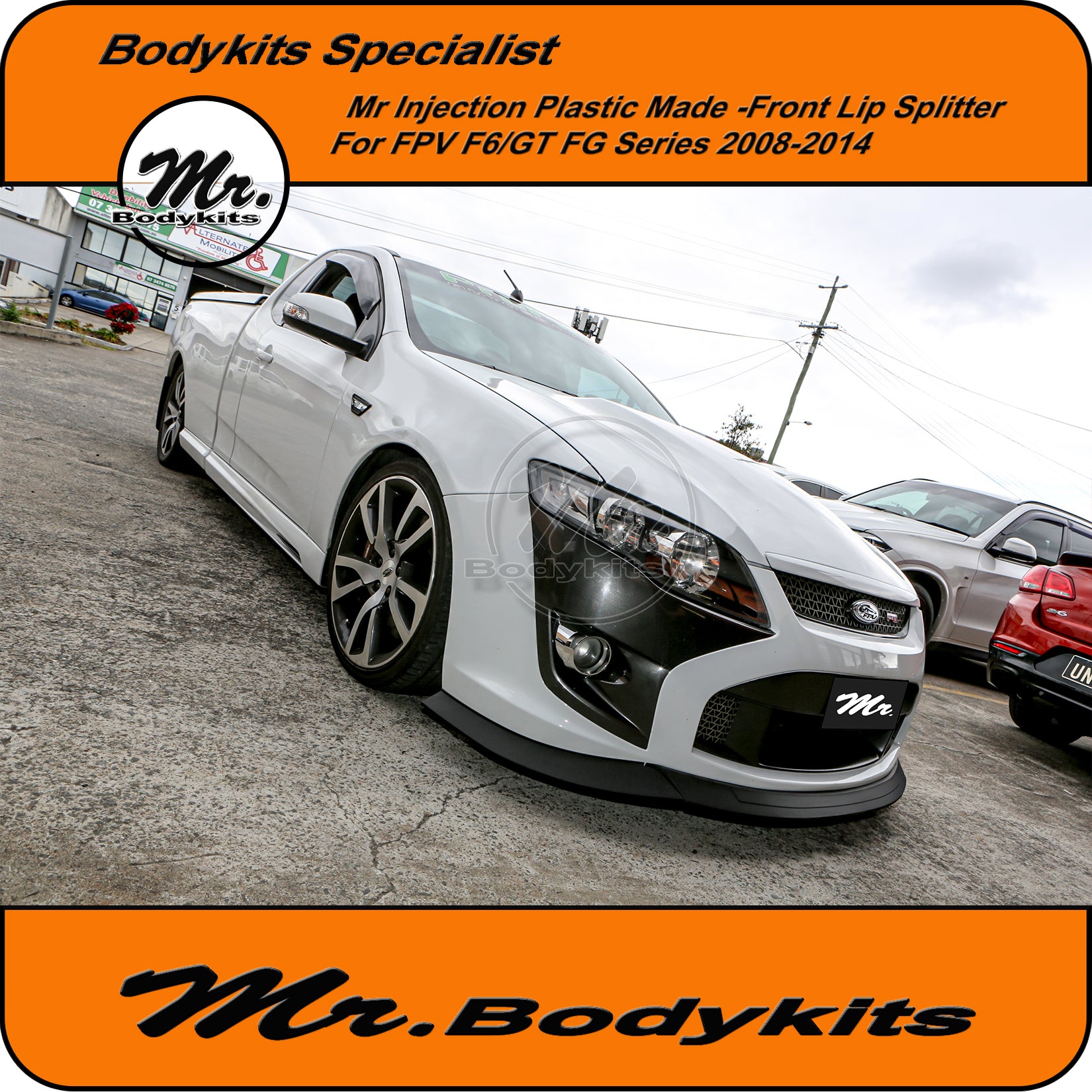 Mr Front Lip Splitter For Ford FPV F6 GT FG Series 2008-2014 Sedan Ute ...