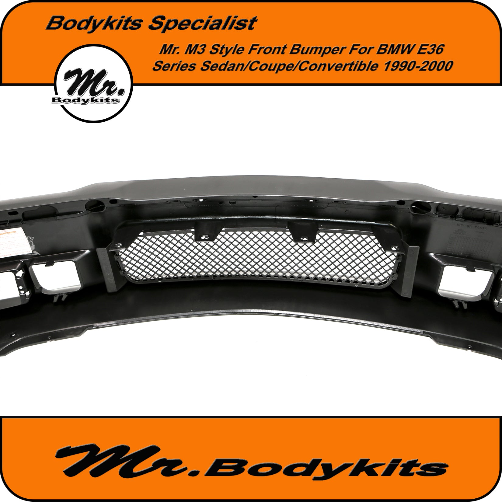 Mr. Bodykits M3 Style Front Bumper For BMW E36 Coupe/Sedan/Convertible - Mr  Bodykits