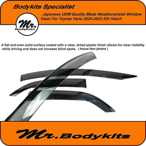 Weather Shields Weathershields Suitable For Yaris Hatchback 5dr 2005-2011 4pcs - Foto 3